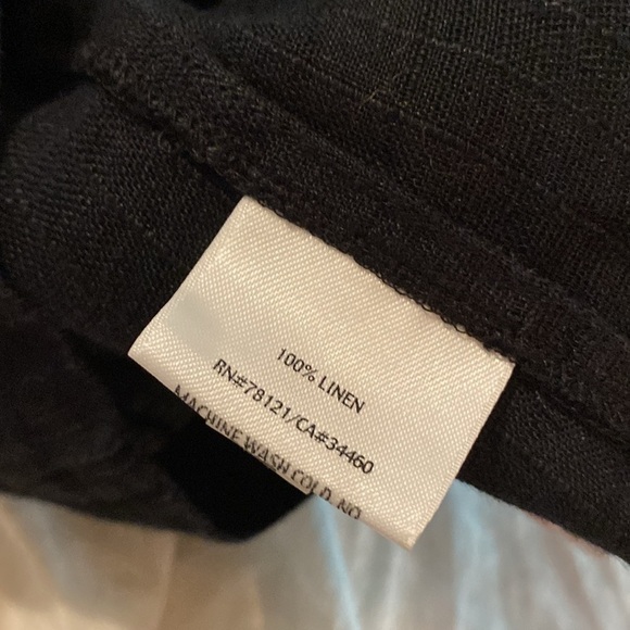 Eileen Fisher 100% Linen Black Button Front Blazer Jacket Size Small - Picture 6 of 8